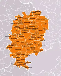 Location of Rokycany District