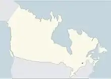 Location of the archdiocese (red) within Canada
