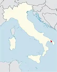 Locator map, diocese of Oria