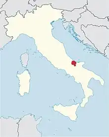locator map of diocese of Termoli-Larino