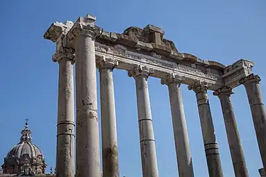 Roman Ionic columns of the Temple of Saturn, Rome, unknown architect, 3rd of 4th century AD