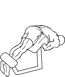 Roman chair used for a hyperextension exercise