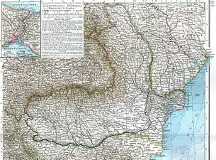 1901 German map of Romania