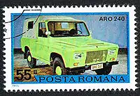 Romanian stamp from 1975 with ARO 240