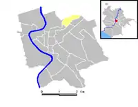 Position of the rione within the center of the city