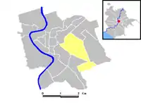 Position of the rione within the center of the city