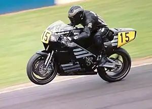 Ron Haslam on a Wankel-engined Norton RCW588 racer