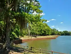 The Rood Creek Landing Recreation Area, just south of Omaha, is the location of the Roods Landing site, a Middle Woodland / Mississippian period Pre-Columbian complex of burial mounds.