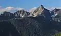 Mt. Roosevelt (left) and Kaleetan Peak (right) from Bandera Mountain