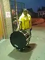 Bass drum student heading to field practice 12/7/15