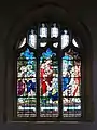 Three-light stained window dedicated to Elisabeth Ann Shoebridge