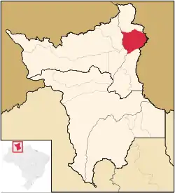 Location of Normandia in the State of Roraima