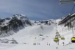 Ski runs at 1600 m above sea level, April 2014