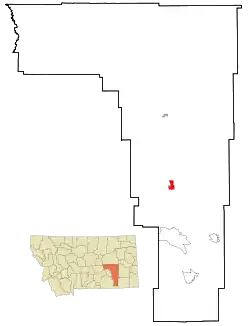 Location of Colstrip, Montana