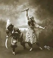Giuseppe Bonfiglio and Rosina Galli in costume for the Polovtsian Dances in Borodin's "Prince Igor " 1915