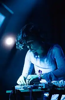 Kelly Lee Owens performing at Roskilde Festival in Denmark