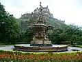 The Ross Fountain in Edinburgh, manufactured in Paris, was an exhibit at the Great London Exposition.