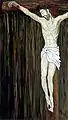 The Crucifixion, 2000 (6), Painted in ancient olive green – color choosing was inspired by biblical sentence: “For if men do these things when the tree is green, what will happen when it is dry?” (Luke, 23:31)