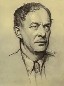 Drawing of de la Mare by Sir William Rothenstein