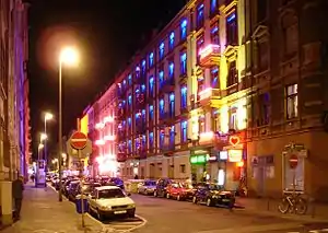 The red light district of Frankfurt at night