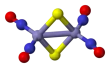 The anion in Roussin's red salt, [Fe2S2(NO)4]2−.