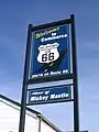 Route 66 sign in Commerce Oklahoma