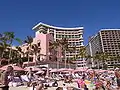 Royal Hawaiian seen from Waikiki Beach