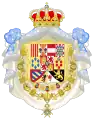 Spanish monarch's arms with the mantle of the Order of Charles III(until 1931)