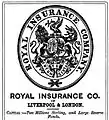 Royal Insurance logo used in Canada, 1857.