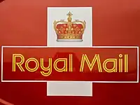Royal Mail vehicle logo as used in Scotland (featuring the Crown of Scotland)