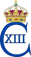 Royal Monogram of  King Charles XIII of Sweden