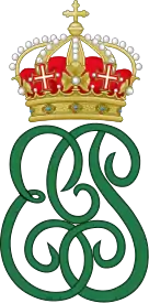 Royal Monogram of Queen Helena of Italy.