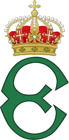 Royal Monogram of Queen Helena of Italy.