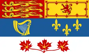 The standard of Charles III, King of Canada, used throughout Canada and abroad