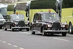 Rolls-Royce Phantom VI limousines from 1986 (left) and 1978 (right)