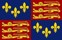 First command Flag of the Lord Admiral of England under Henry VIII, Edward VI and Elizabeth I (1545–1553, 1559–1603) when on board a ship.