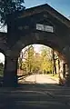 Main gate, entrance to Rozanystok. The church bell tower is framed in the arch.