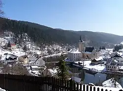 Rožmberk nad Vltavou seen from the castle