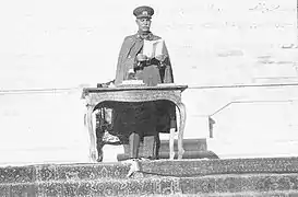 Reza Shah officially dedicating the Tomb of Ferdowsi upon conclusion of the Ferdowsi Millenary Celebration