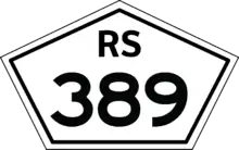 RS-389 state highway shield in Rio Grande do Sul