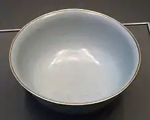 Ru ware bowl, with metal rim, 1086-1125