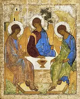 Andrew (Rublev)'s famous icon of the Trinity.