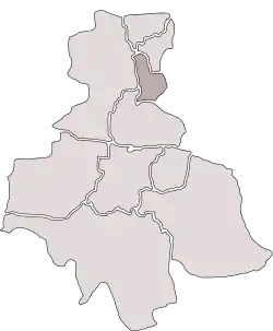 Location of Chebzie within Ruda Śląska