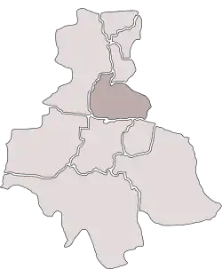 Location of Nowy Bytom within Ruda Śląska
