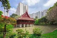 Chulalongkorn Traditional Thai house is a central Thai traditional style house