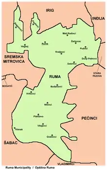 Map of Ruma municipality