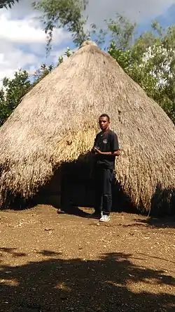 A rumah bulat ("round house") traditional house of South Central Timor