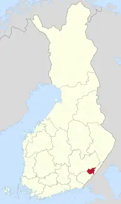 Location of Ruokolahti in Finland