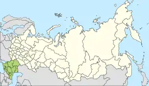 Map of former North Caucasus Military District (okrug)