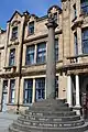 The mercat cross in Rutherglen is a replica erected in 1926 for the town's octocentenary